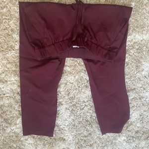 Size 8 lulu pants. Maroon colored. Worn twice. $50